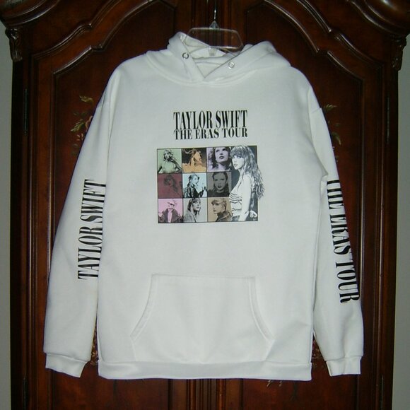 Taylor Swift White Hoodie, The Eras Tour, Size Youth M, As Is - Picture 1 of 4
